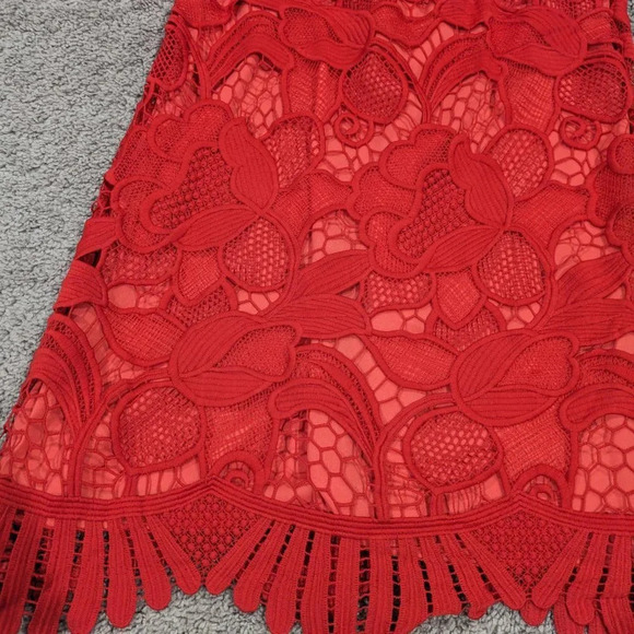Lovers + Friends Caspian Shift Dress Red Lace Size S NWT - Picture 2 of 8
